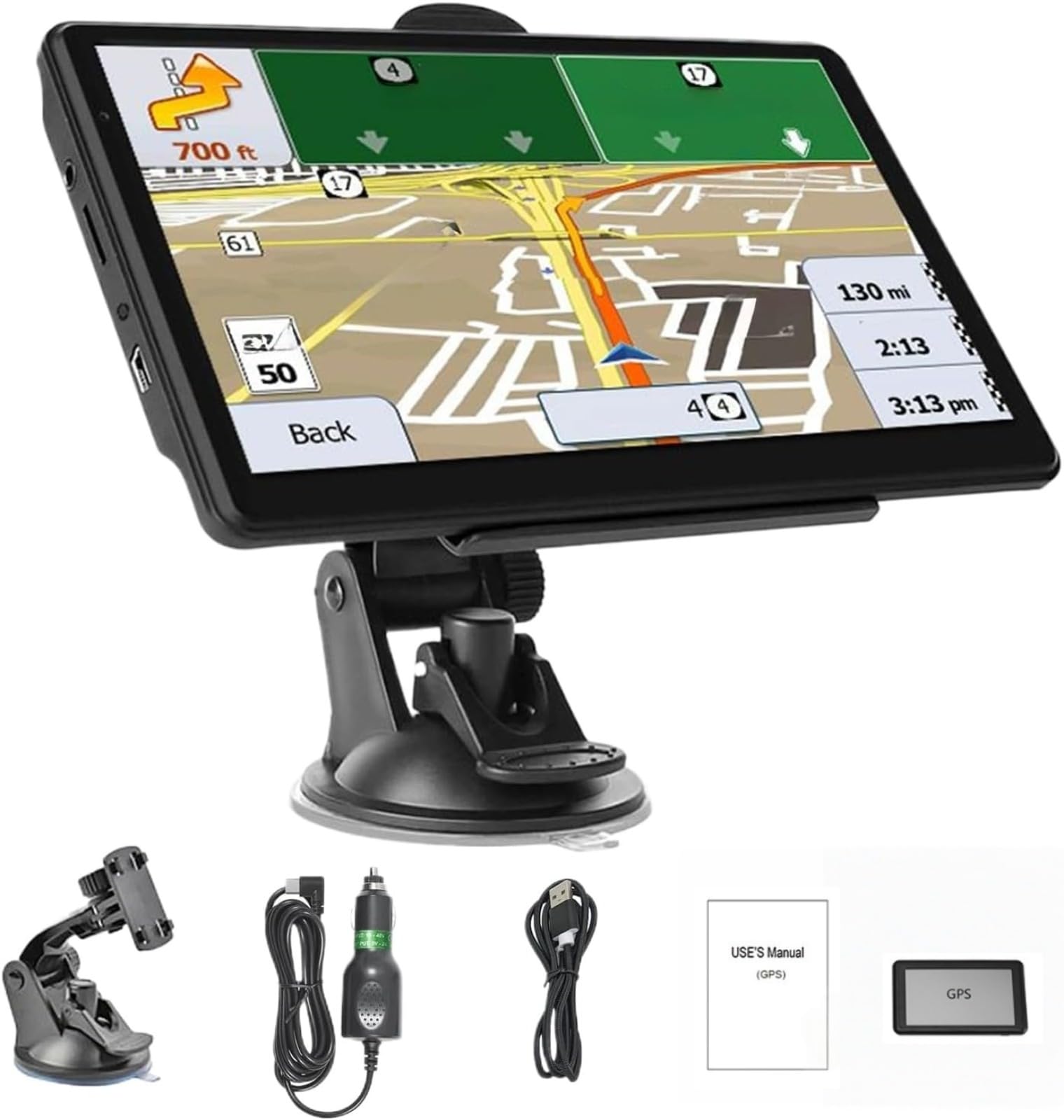 Fracix Sat Nav, Hgv Sat Nav with Voice Guidance, 7 Inch and 9 Inch GPS Navigator Device for Cars, Trucks and Buses with Touch Screen (7 Inch) - 1