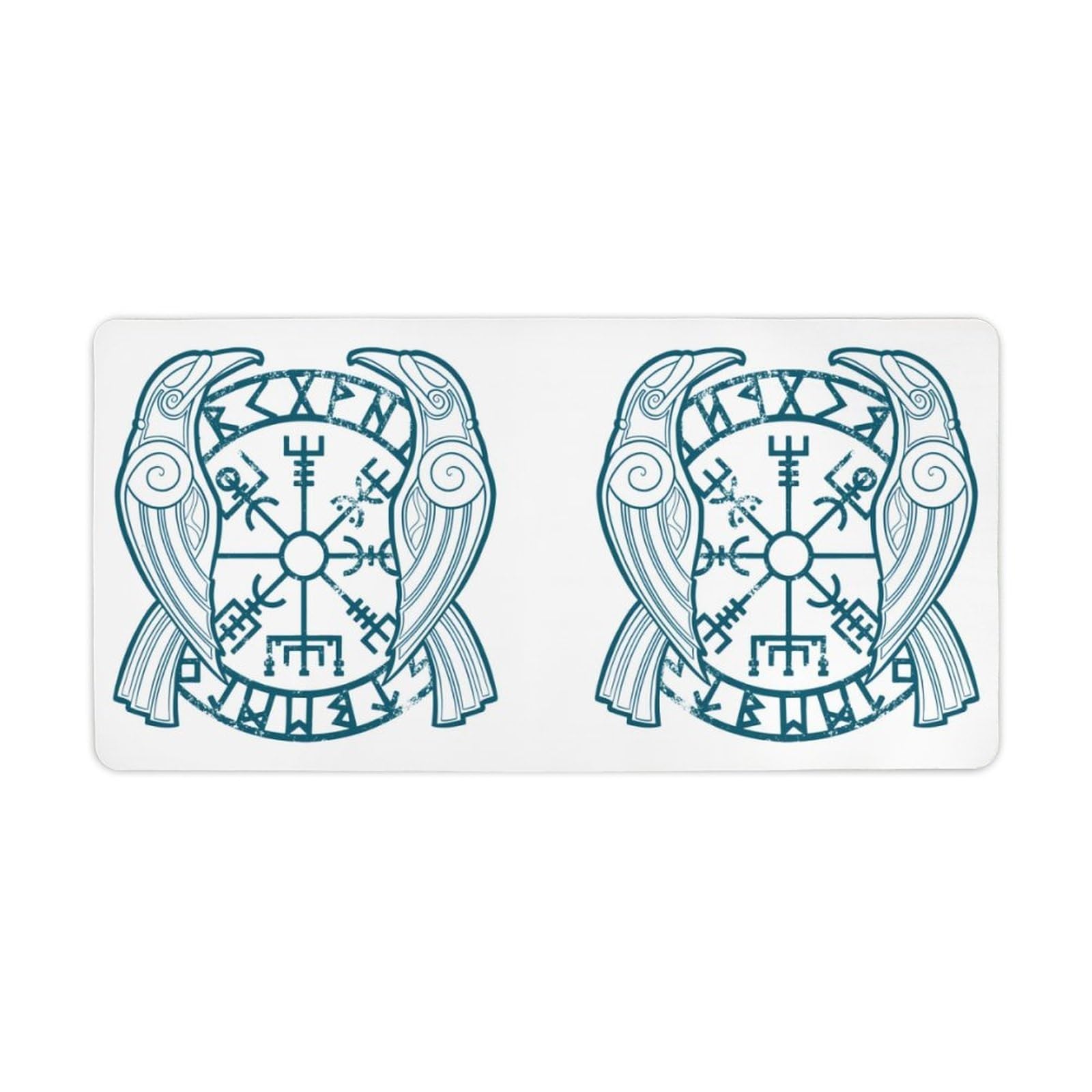 Tapis de souris XXL Vegvisir Viking de 30x60cm rectangulaire avec base antidérapante