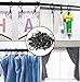 50PCS Curtain Rings with Clips - Curtain Clips Black Drapery Rings with Fasteners 1.26 inch Interior Diameter Rod Metal Fasteners for Decoration Craft Dispaly
