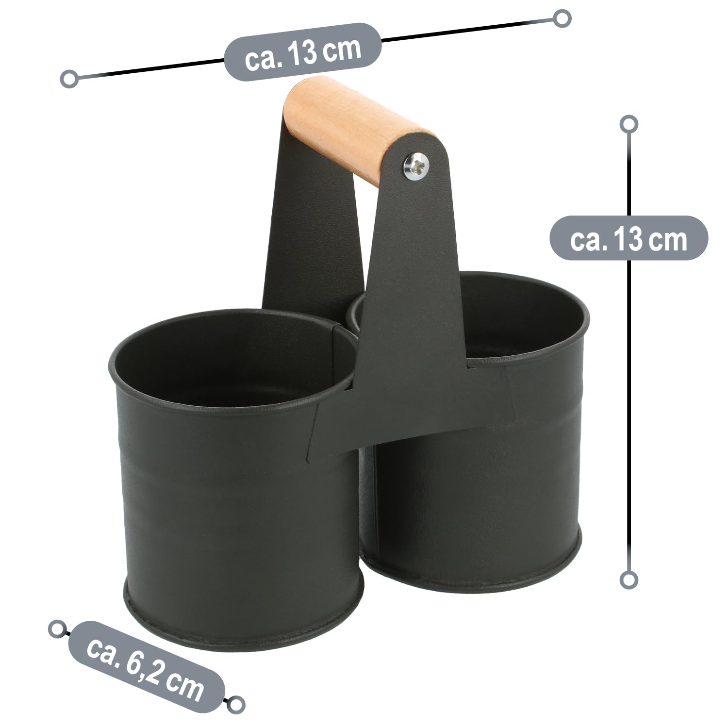 com-four® 36-teiliges Gewürzstreuer Set aus Glas - Salz und Pfeffer mit passender Halterung aus Metall - Gewürzgläser mit Schraubdeckel für Küche und Gastronomie (12 Stück - Mit Halterung)