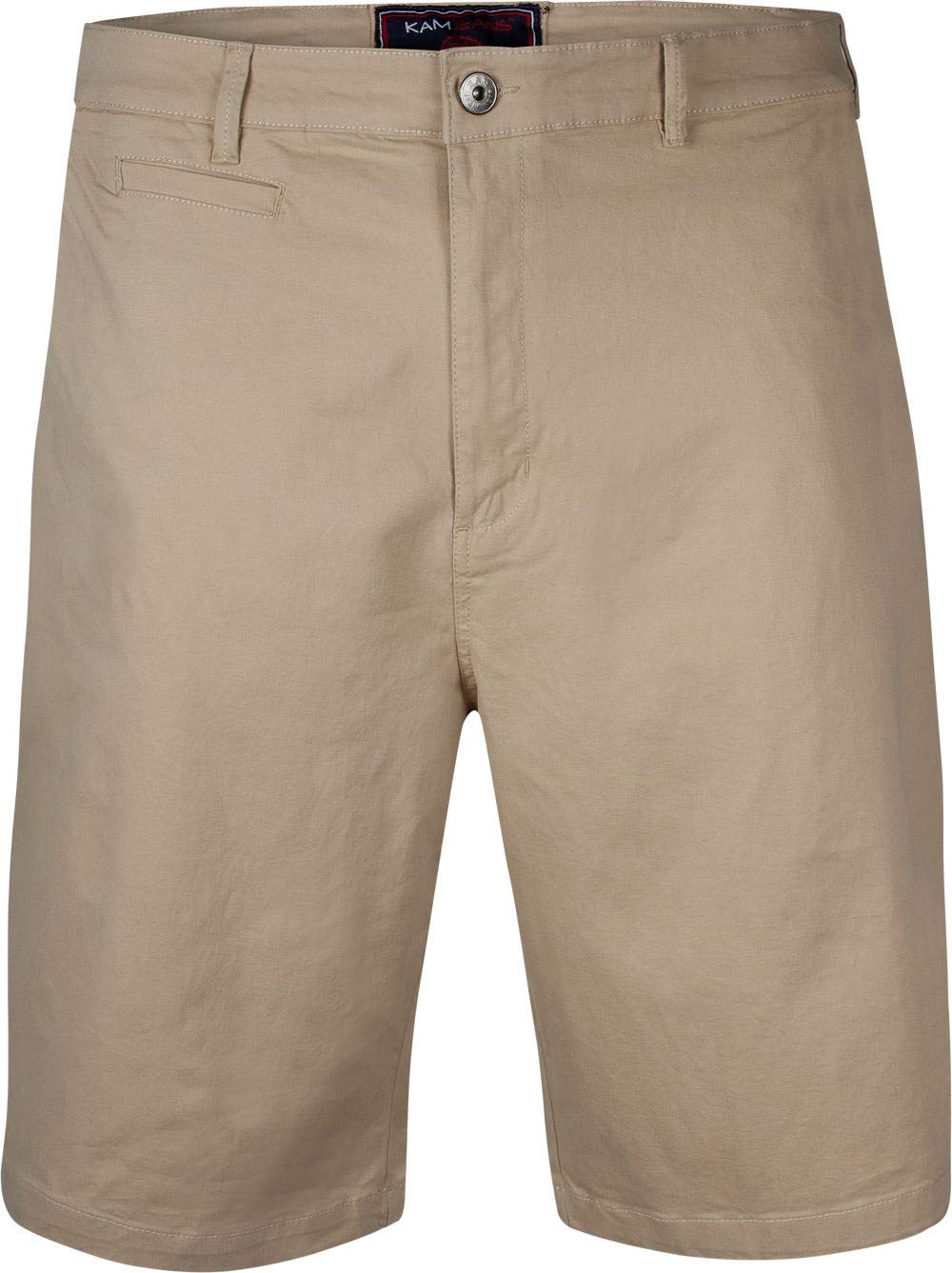 Kam Jeanswear Men's Beige 341 Chino Stretch Shorts - 42