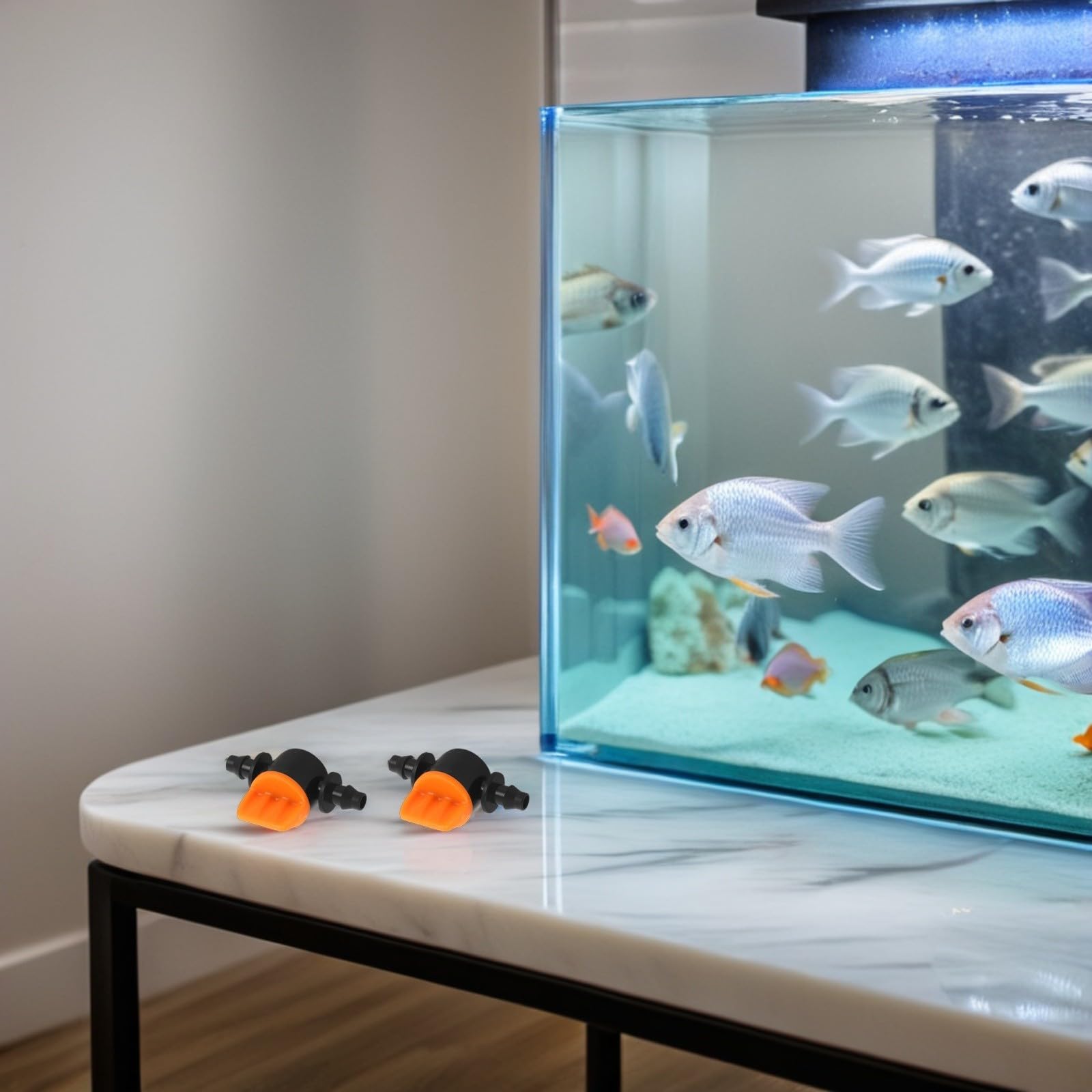 POPETPOP 100 Piezas Válvula de Control de Aire para Acuario Diseño Compacto y Plástico Resistente, Regulador de Flujo Unidireccional para Uso Doméstico en Peceras