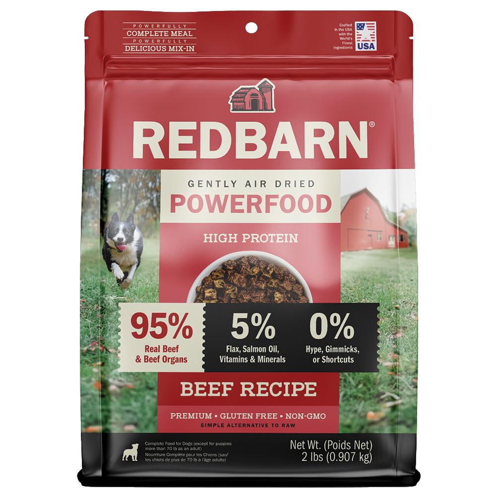 Redbarn Powerfood Air Dried Dog Food 95% Beef & Beef Organs