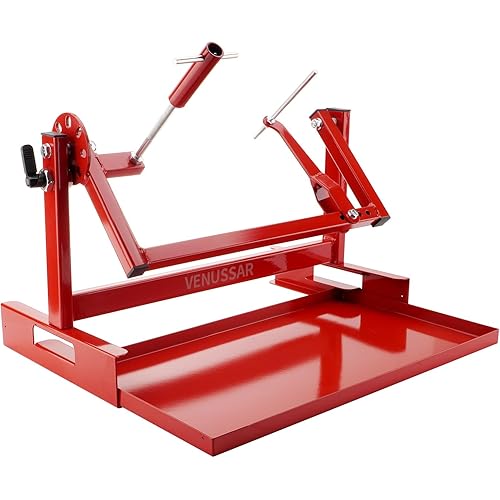 Motorcycle Engine Stand, for 2 Stroke or 4 Stroke Vertical-Type Single Cylinder Engines, Engine Stand for Motorcycle, ATV, Dirt Bike(Red)