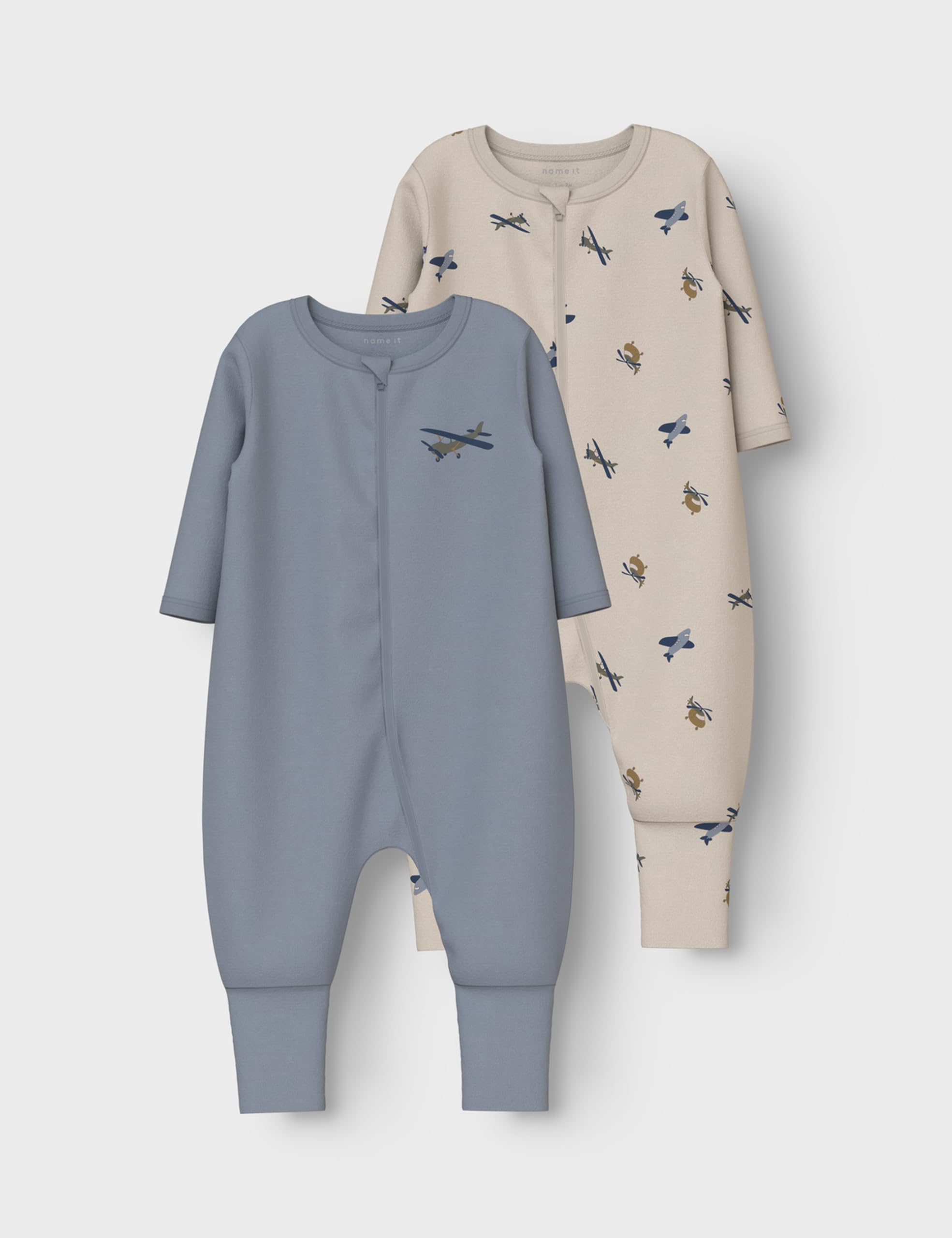 NAME IT Nbmnightsuit męski kombinezon 2P Zip Ff Airplane Noos, peyote, 74