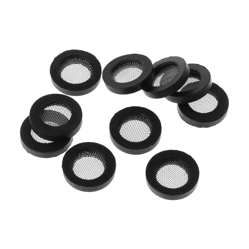 jojnsha 10pcs Rubber Gaskets With Net Hose Seal Washers For Shower for Head Inlet