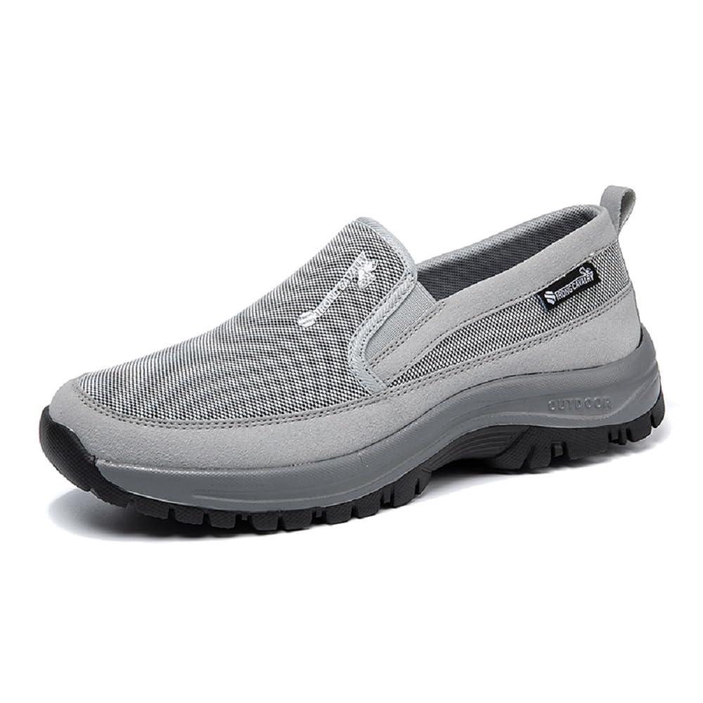Wanderschuhe Herren Orthopädische Schuhe Atmungsaktiv Freizeitschuhe Slip-on rutschfeste Leicht Sportschuhe Stoßdämpfung