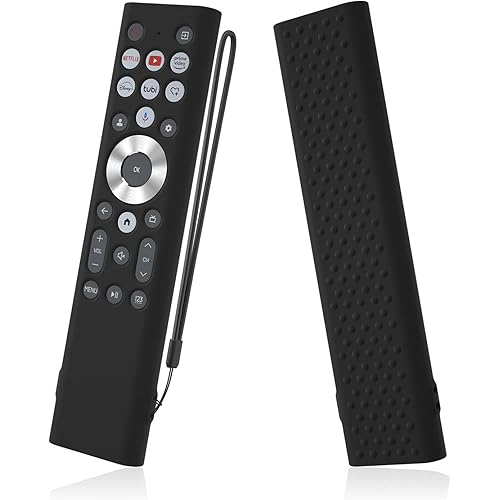 Silicone Cover for Hisense Remote Control ERF6A80 ERF6F80H ERF6G80H Protective Remote Cover Compatible with Hisense U6 U7 U8 U9 Series 4K UHD Smart TV (Black)