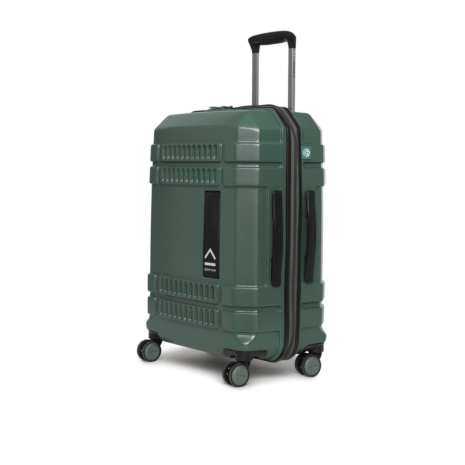 Bullet (Medium) 66 Cms, Check-In Trolley Bag, Hardsided Luggage Anti-Scratch 8 Wheel Luggage, Tsa Lock & Anti-Theft Zippers, Suitcase For Men & Women, 2000 Days Warranty (Green, Spinner)
