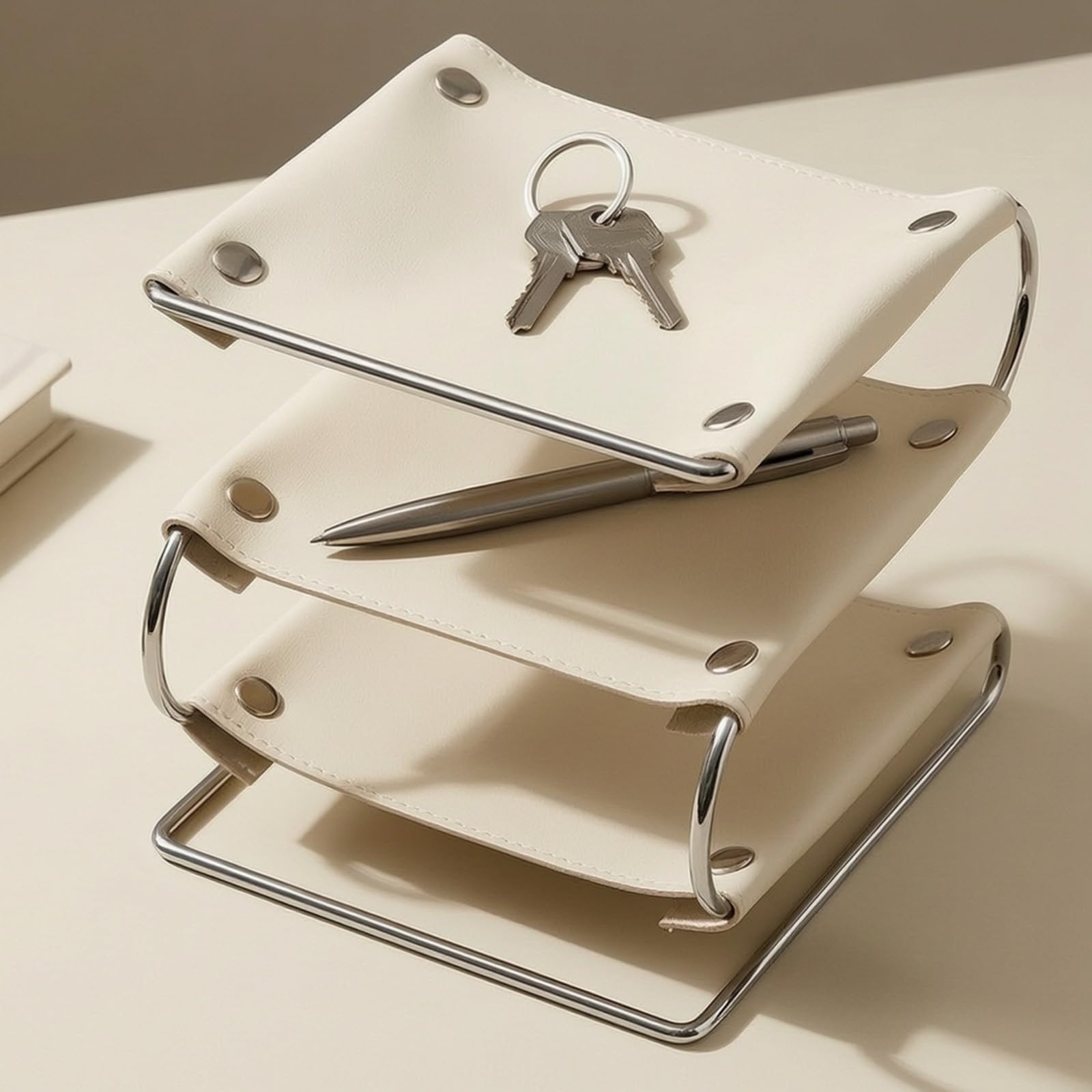 Gralara Organizador Triple Niveles Resistente | Para Escritorio, Compacto, Banja Organizadora, Recibidor,