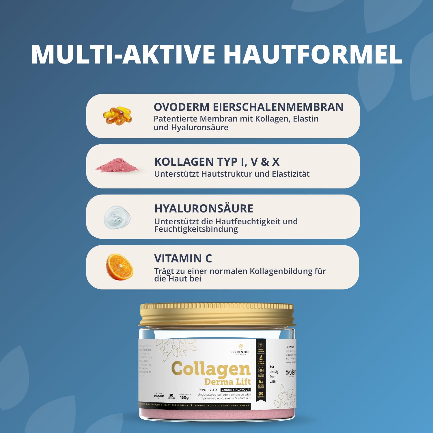 Golden Tree Collagen Derma Lift – Kollagen Pulver, 150 g