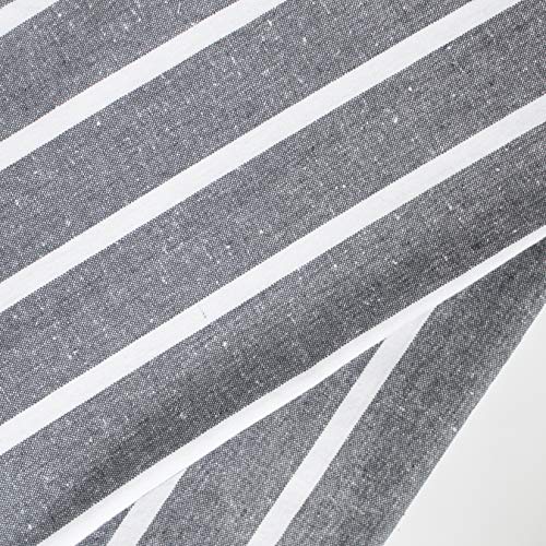 Image of Encasa XO Dining Table Napkins Set of 6, 43x43 cm | Machine Washable Reusable, Recycled Cotton Cloth Napkin, Soft & Absorbent, Table Decor for Hotels, Farmhouse - White & Roma Grey Stripes