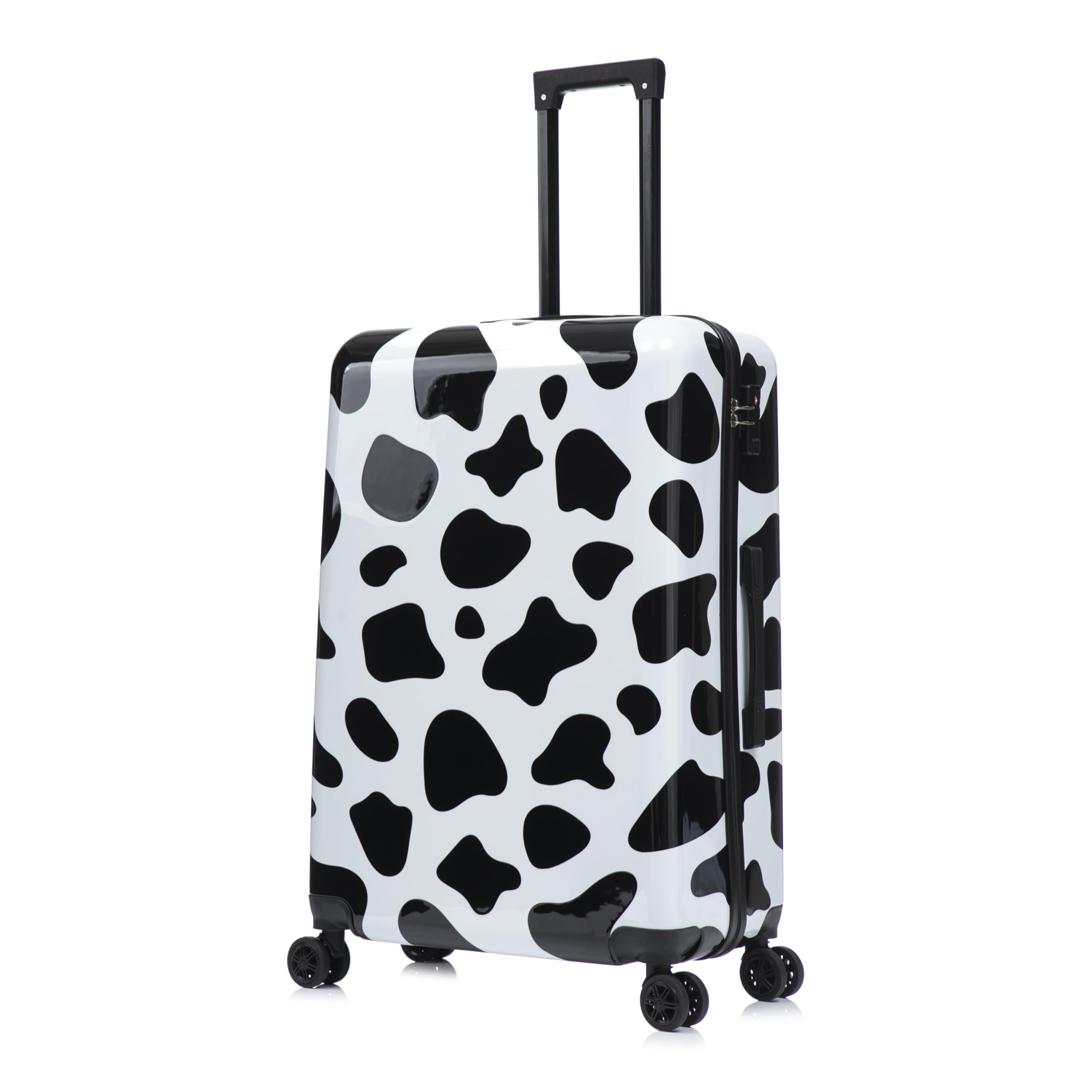 InUSA Cow Print 28-Inch Large Hardside Spinner Luggage Lightweight Travel