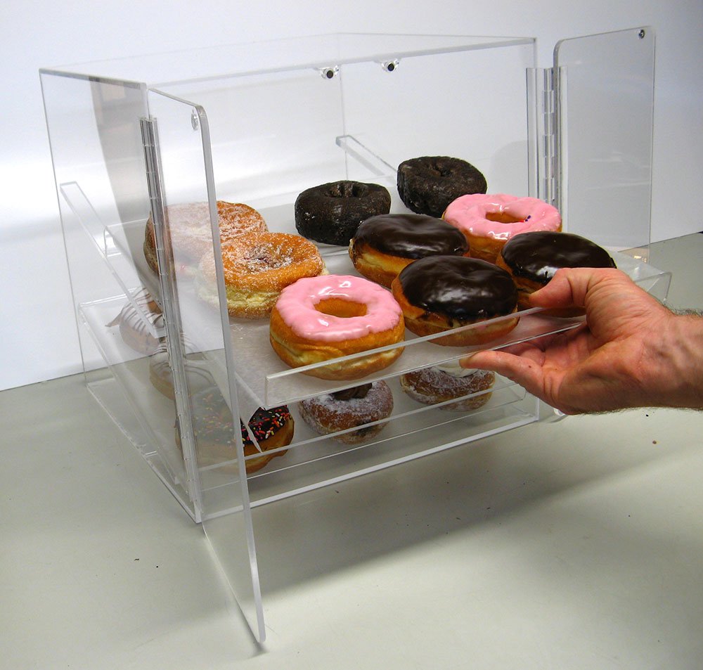 Self Serve Pastry or Donut Display Case 2 Trays for Deli Bakery