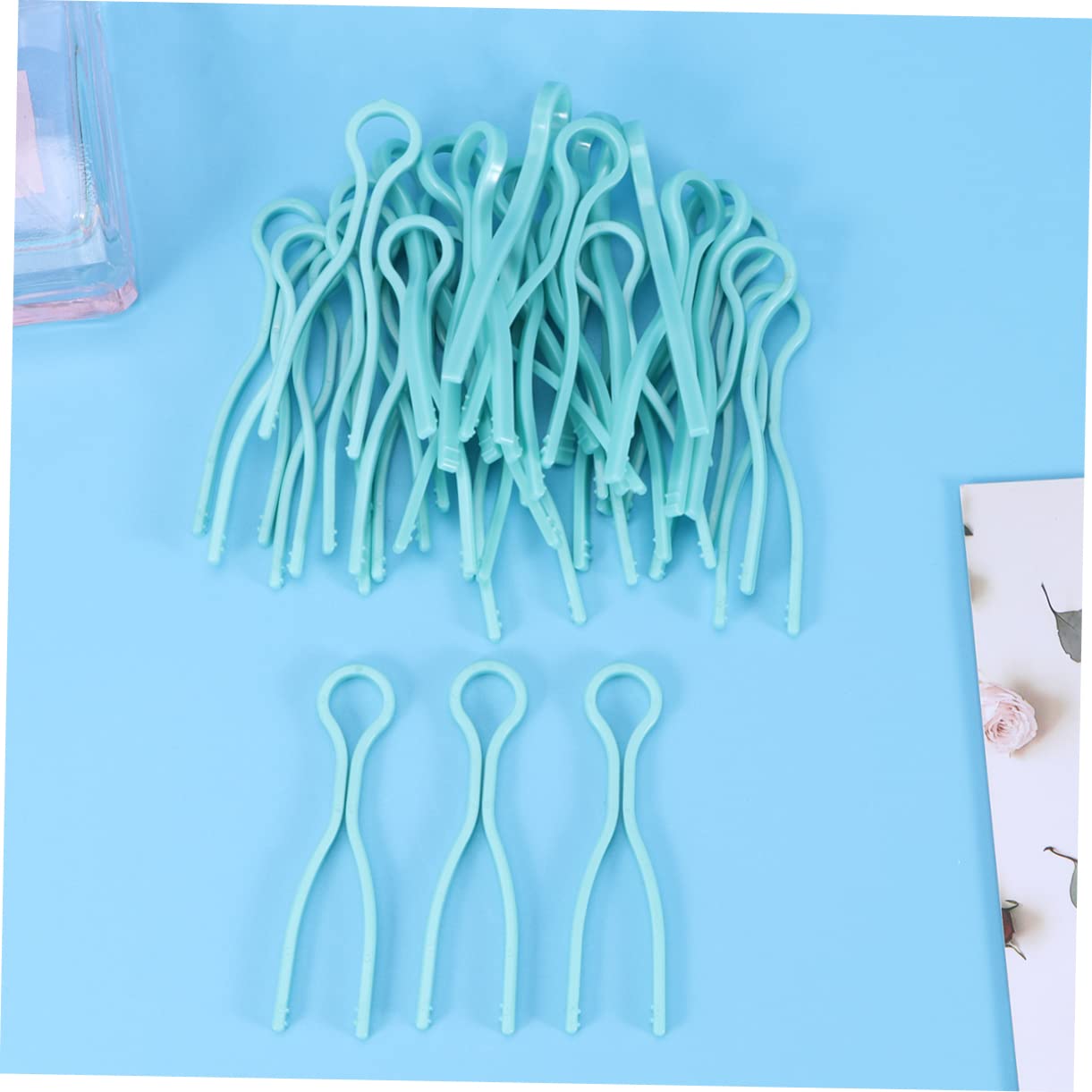NUOBESTY 150 Piezas costura accesorios pinzas costura Abrazadera de bobina de costura accesorios costura Organizador de bobina de costura Acolchado carrete Línea de clip la línea de fondo