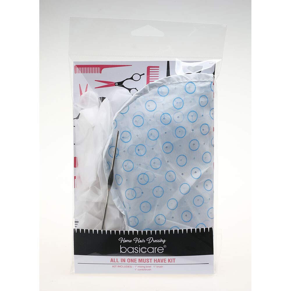 BasicareHair Dyeing Kit Cap,Hook Needle, Gloves Basicare