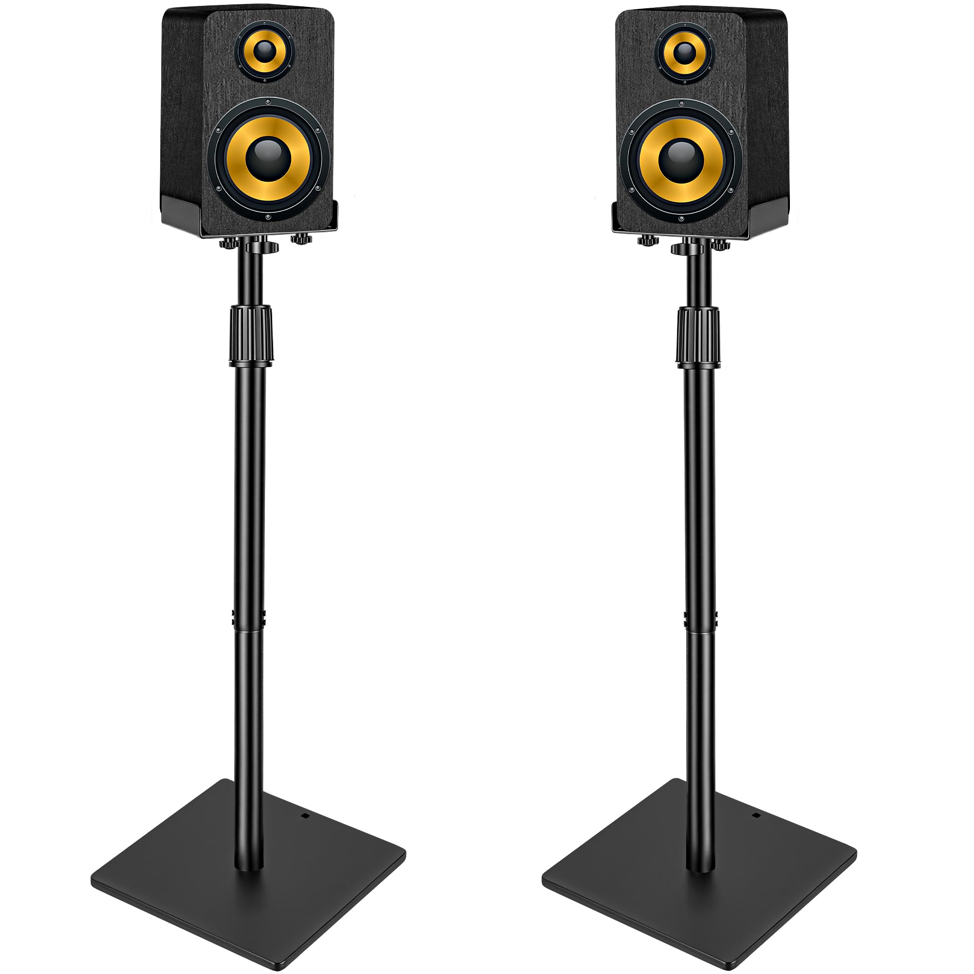 2er-Pack Höhenverstellbare Lautsprecherständer Kompatibel mit 80 bis 105CM | Bodenlautsprecherständer Surround mit Kabelmanagement, Universeller Lautsprecherständer Kompatibel mit JBL Bose
