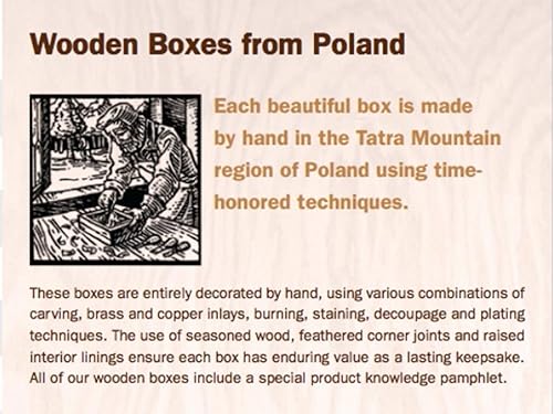 Miniatura 7 de Caja decorativa de madera para el pecho, caja de rompecabezas de apertura secreta celta, recuerdo de joyería hecha a mano hecha en Polonia, Madera