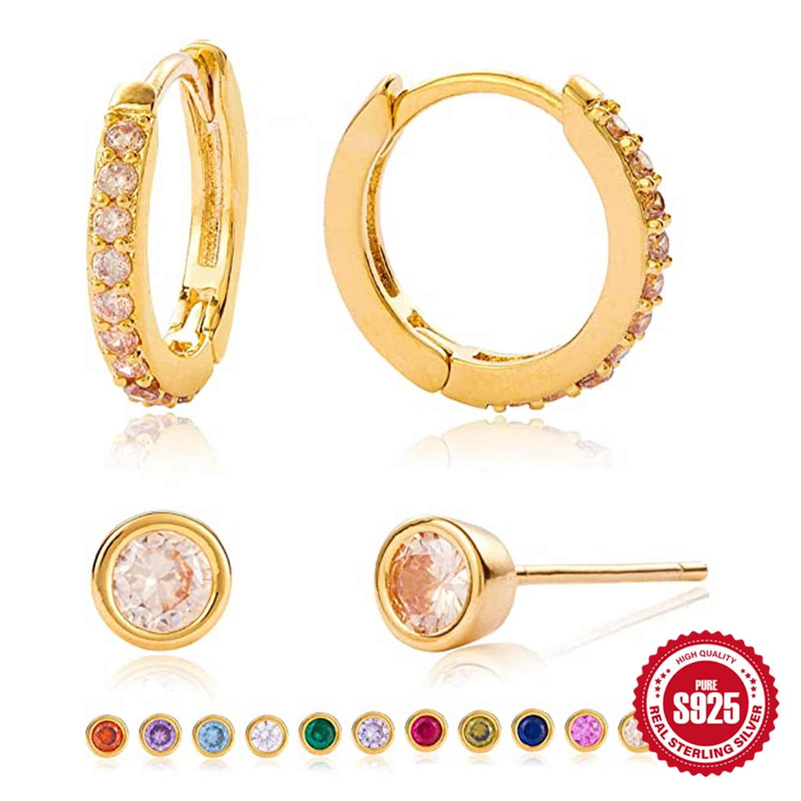 Orecchini da donna, in argento 925, per tutti i giorni, festivi, eleganti, vintage, per feste di compleanno, autunno, inverno, dolcezza