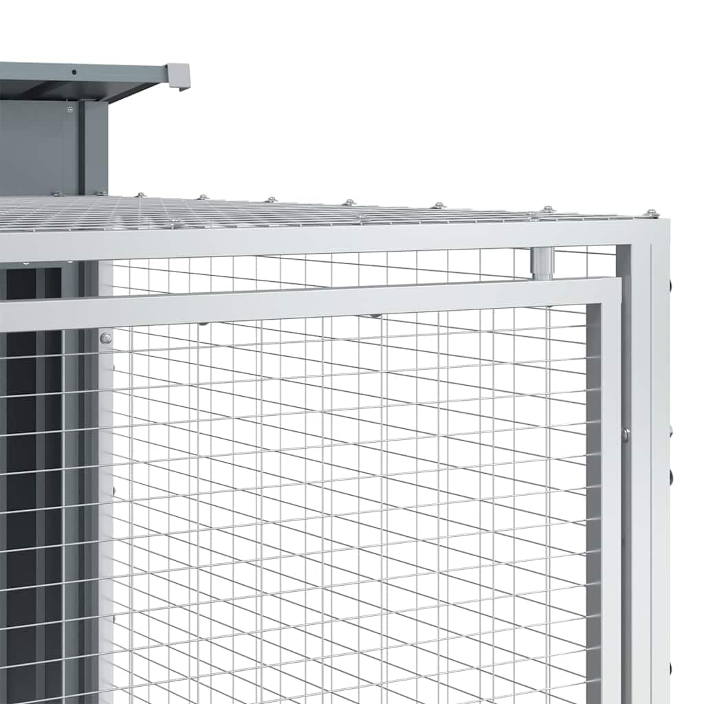 vidaXL Caseta para Perro con Corral Antracita 153x194x110 cm Acero galvanizado