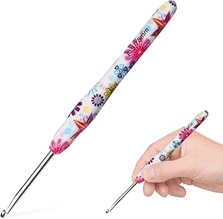 Katech Size F/ 3.75mm Crochet Hook Pink, Crochet Hooks Ergonomic Soft Grip Handles for Arthritic Hands, Long Crochet Hooks for Beginners and Experienced Crochet Lover Seasoned Crocheters