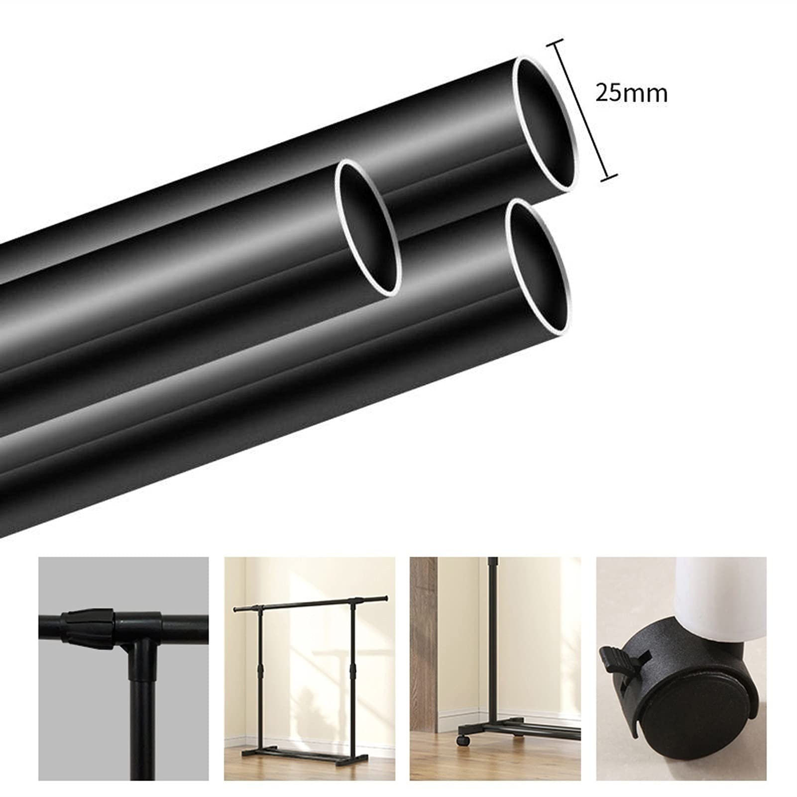 Amazon｜ハンガーラック おしゃれ パイプハンガー ダブルパイプ 棚付き