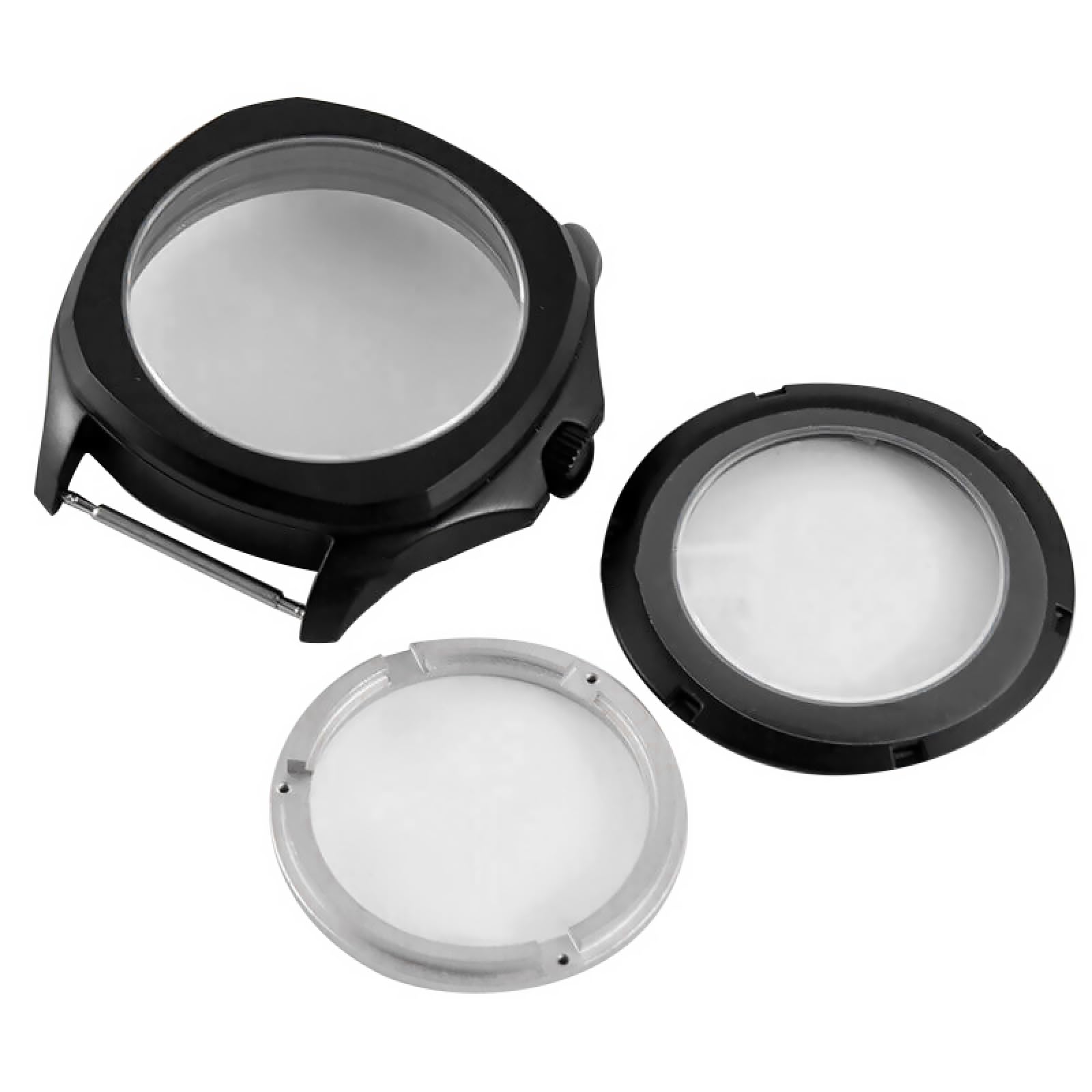 ZEZEFUFU Ersatz-Uhrengehäuse aus Saphirglas 40 mm wasserdicht für Miyota 8215 ETA 2824 2836 Uhrwerk Universal