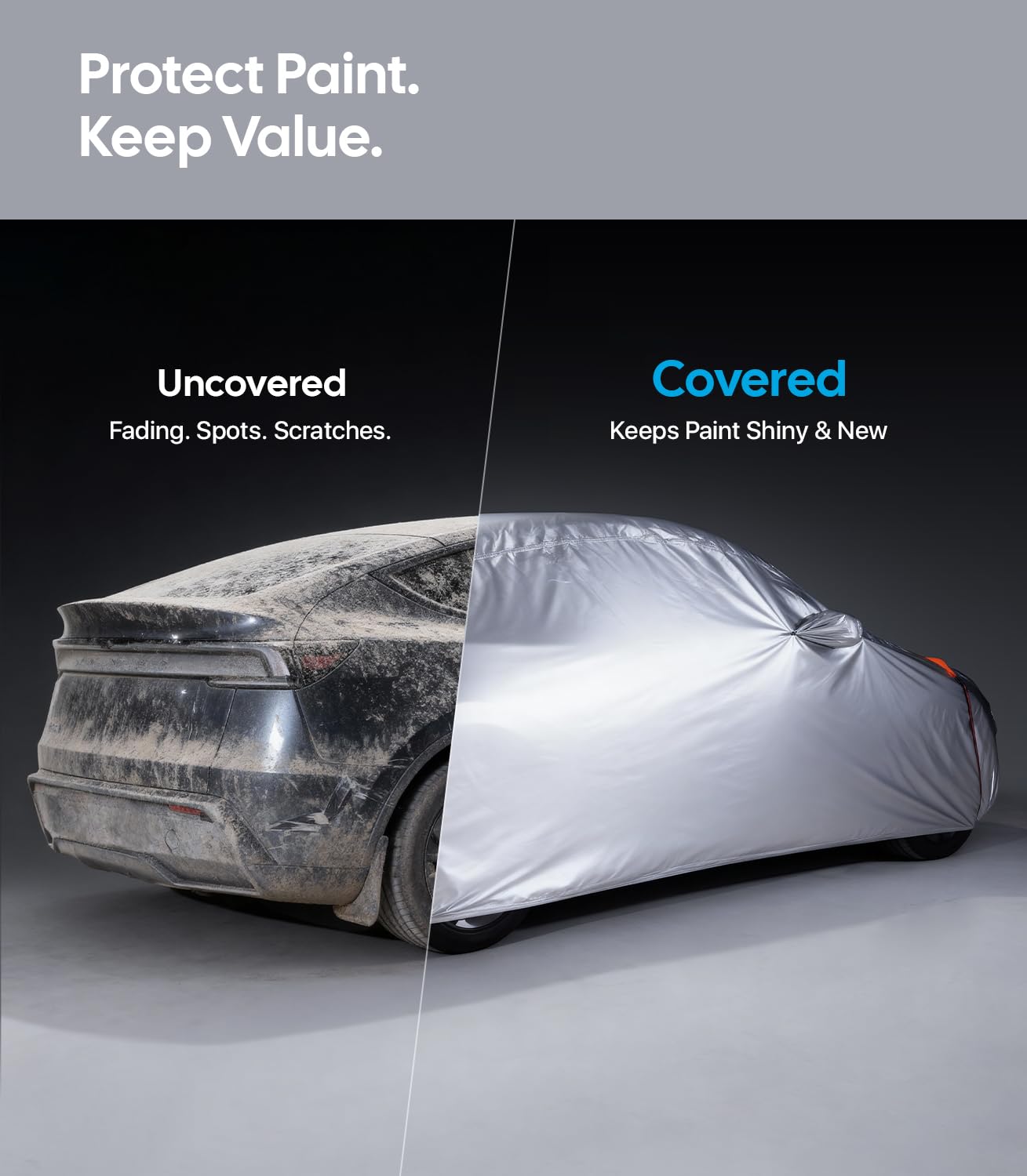 Wigoo Tesla Car Cover Custom Fit for Tesla Model Y 2020-2026 Juniper All-Weather Snow Dust Protection Waterproof Thermal — view 2