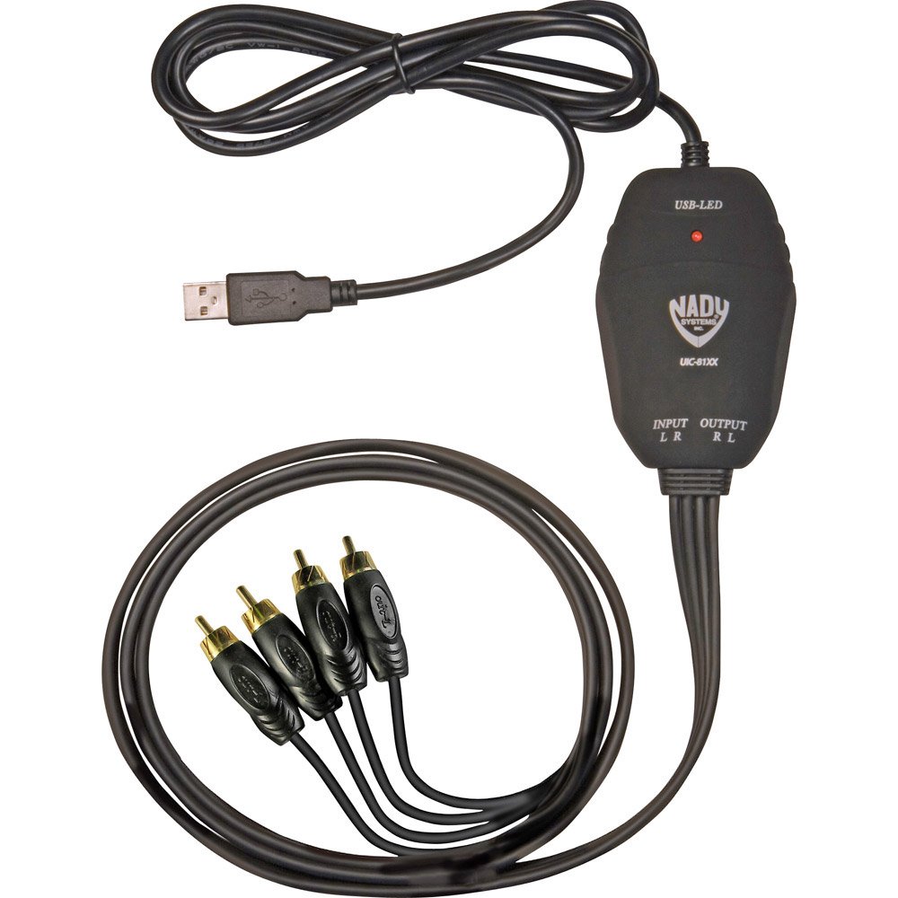 NADYUIC-82RR USB Interface Cables - Two RCA In/Out