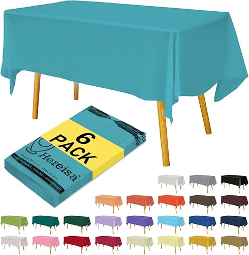 Miniatura 101 de Mantel desechable de alta calidad, paquete de 12, manteles de 54 x 108 pulgadas para fiestas, manteles decorativos para mesas rectangulares, mantel