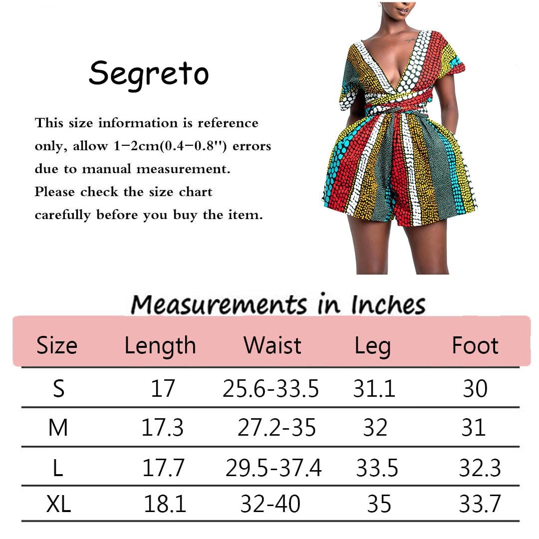 Segreto Mono de mujer con estampado africano, para manualidades, multiuso, traje de verano, pantalones cortos, holgado, casual