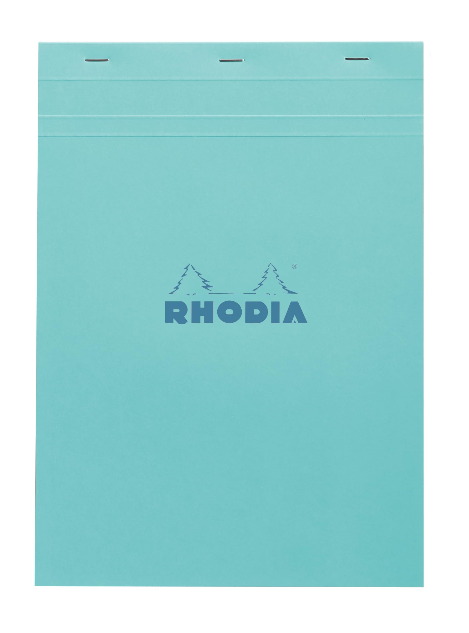 Rhodia 18100C Stapled Notepad COLOURS N°18 - A4 21x29,7 cm - Small squares - 80 tear-off sheets - White 80 g/m² paper - Ast covers - Random colour
