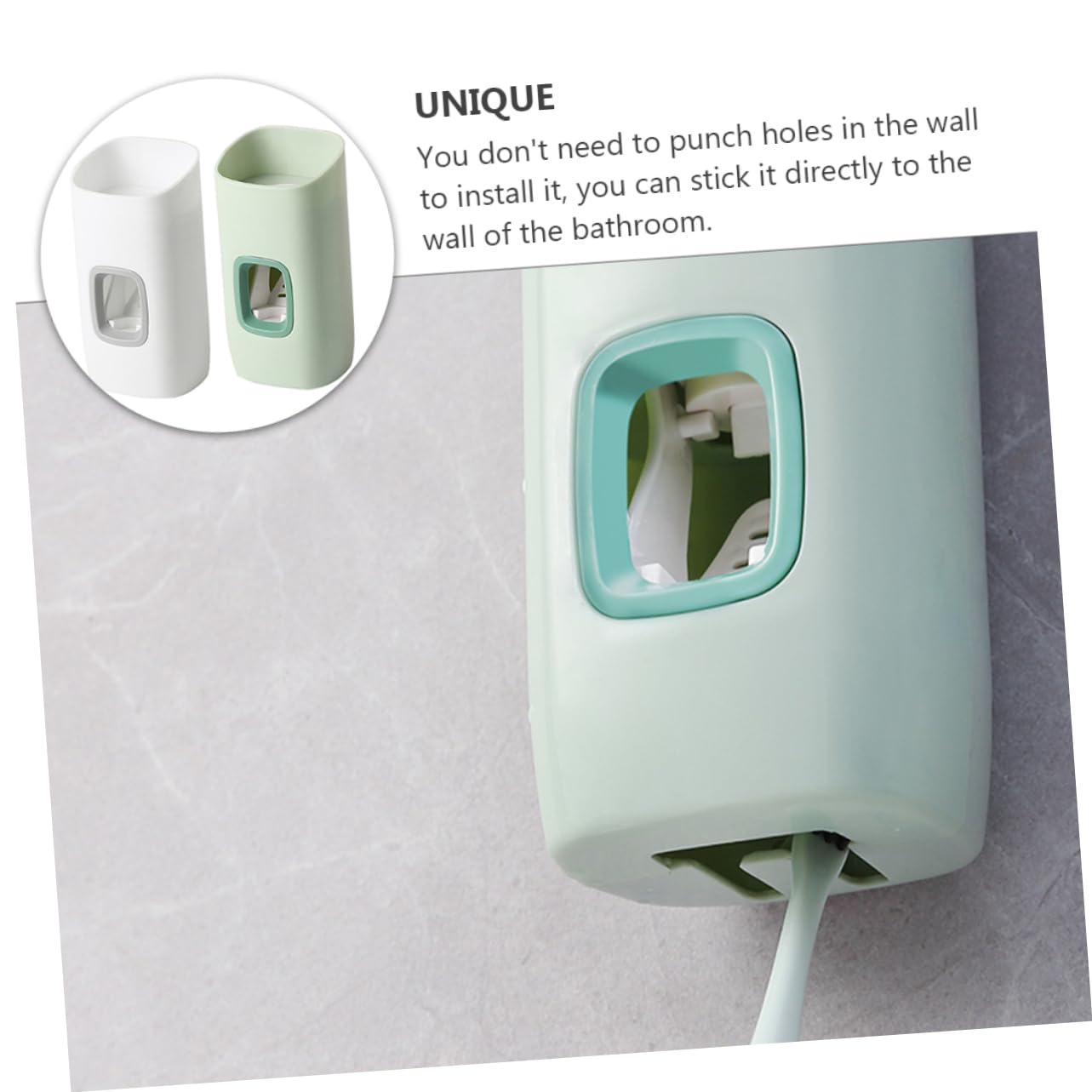 Beatifufu Squeezer Toothpaste Dispenser Wall Mount Rolling Toothpaste Squeezer Easy-to- -Friendly