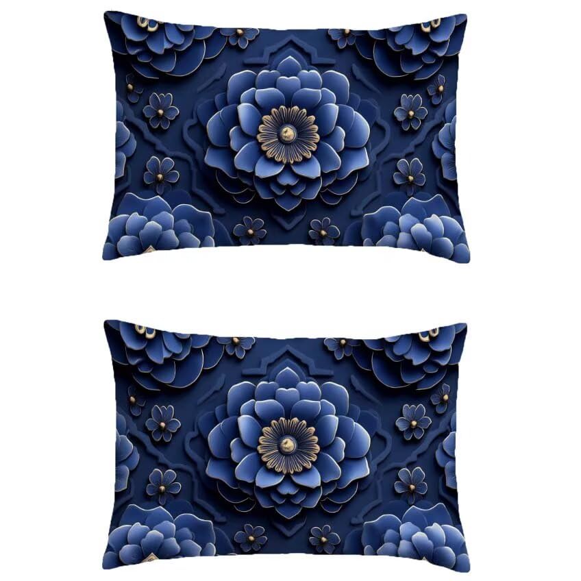 Housse de coussin imperméable rectangulaire 70x90cm lot de 2 imprimé bohème