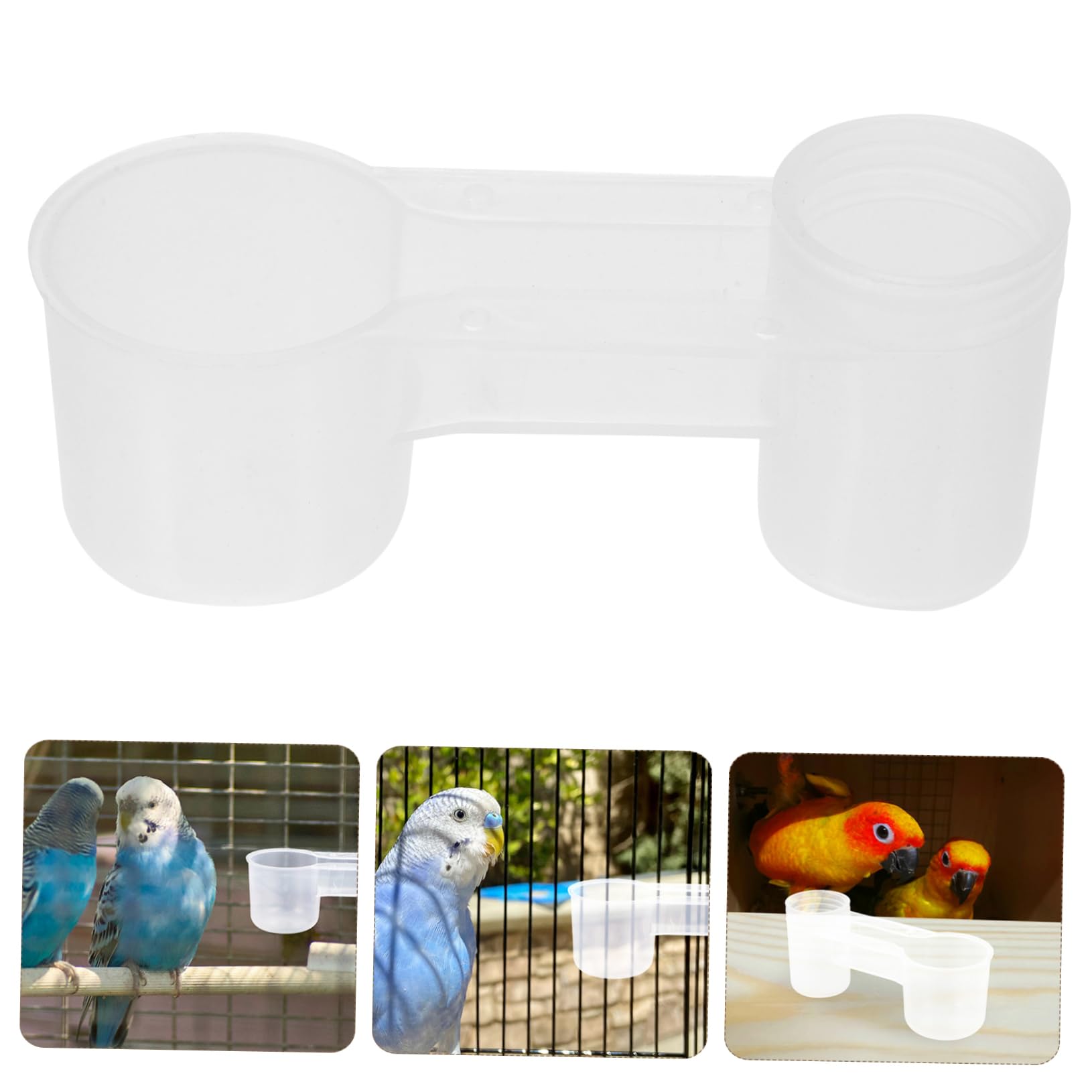 Abbeveratoio per Piccioni e Uccelli Doppia Bocca in Plastica per Uso Domestico e Zoo, Set da 10 Pezzi Facile da Pulire, Bevitore Automatico Sicuro per Pappagalli e Piccioni