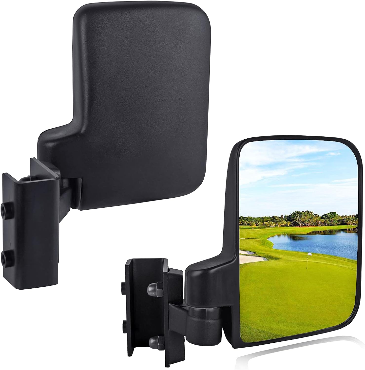 Xislet All Metal Golf Cart Nodrilling Side Rear Mirror