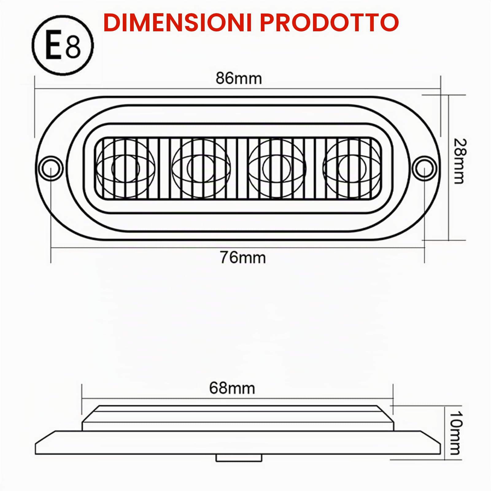 30X Luci Lngombro Camion Led Laterali 12/24V led Luci Di Posizione Laterali Lampada Laterale Angolare Per Rimorchio 3000K Spia Per Camion Camper Roulotte (Rossa+Giallo+Bianco)