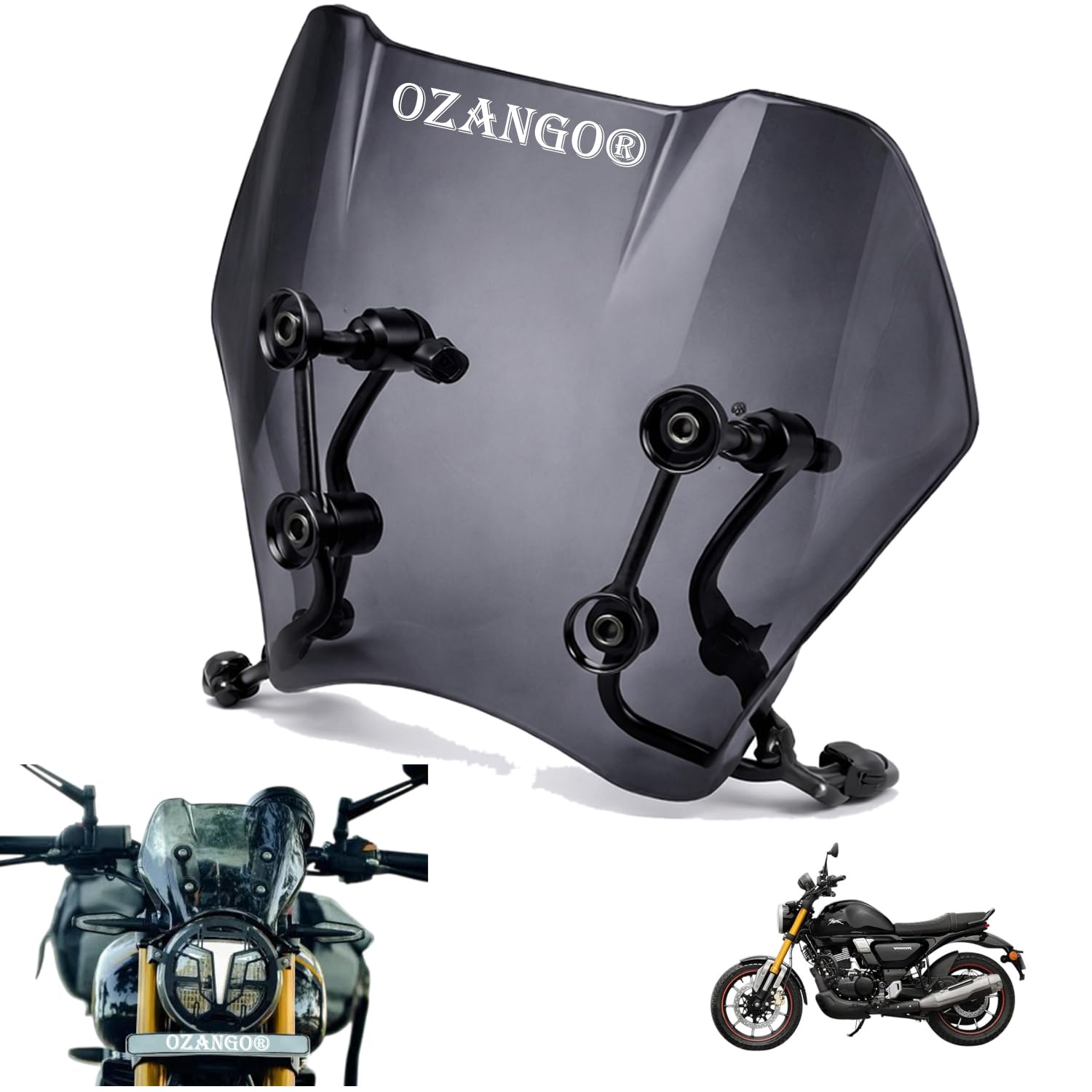 Bike Windshield Motorcycle Visor Wind Screen Glass Shield Clear Black Smoke Options Durable Design Long Lasting Protection for T-VS Ronin 2025 Onwards-image-32