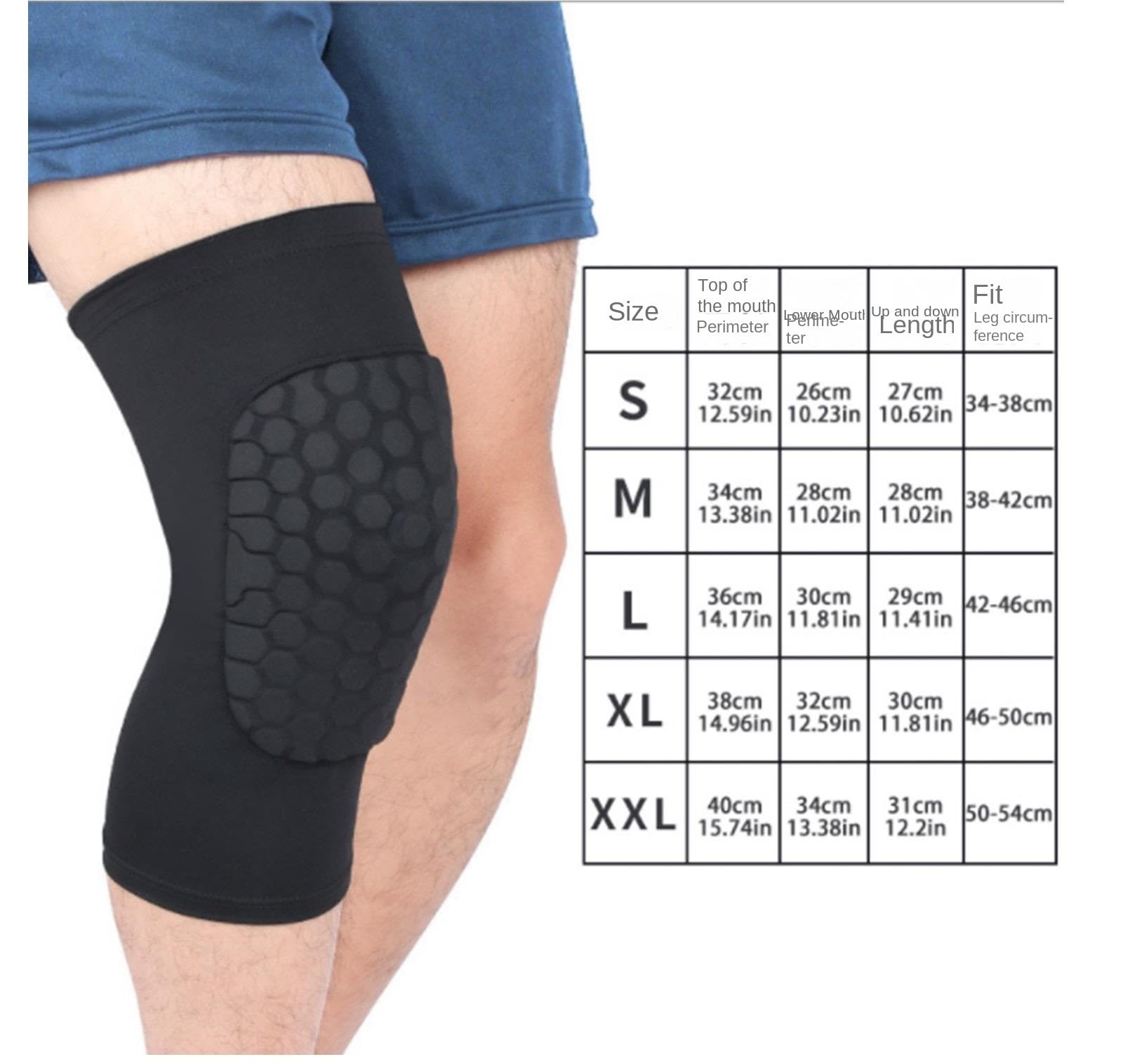 Ginocchiera Le Ginocchiere in Spugna Dura Sono Adatte for Sportive da Basket, Pole Dance, Calcio Supporto Ginocchio(Black,Large)
