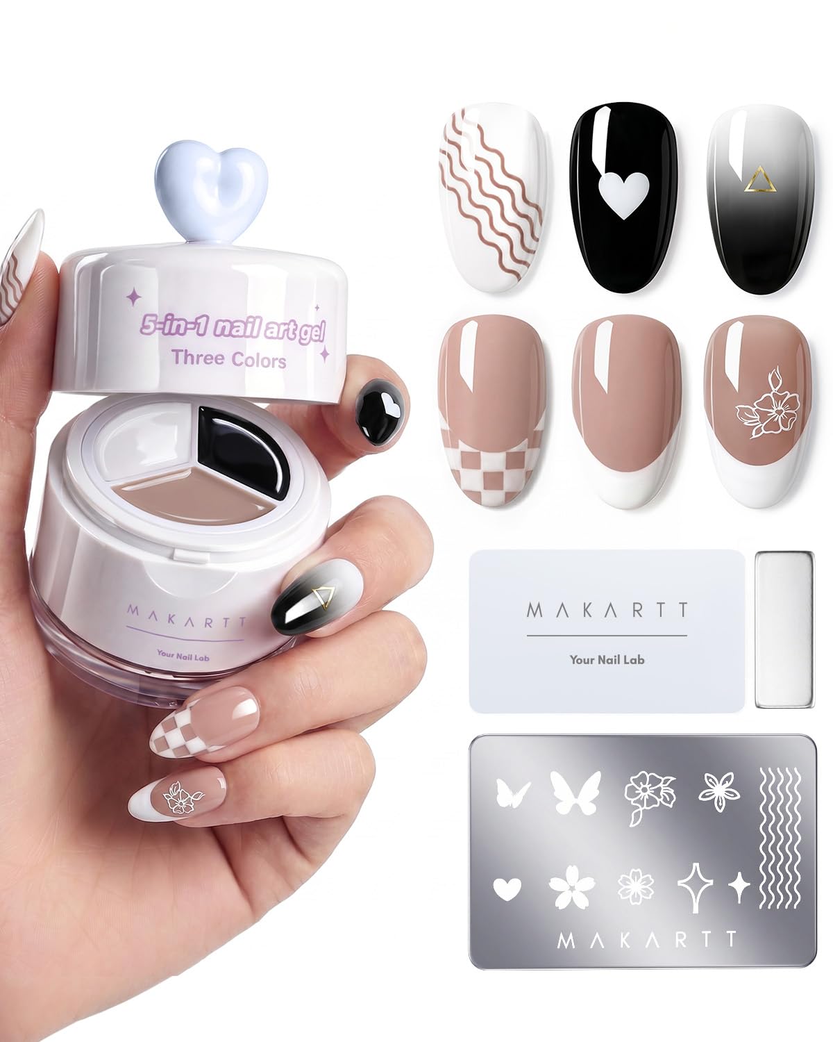 make-ai メイクアイ サロペットパール付　オフホワイト新品未使用タグ付 Amazon.com: Makartt ColorPot 5-in-1 Nail Art Gel: 3 Colors Gel