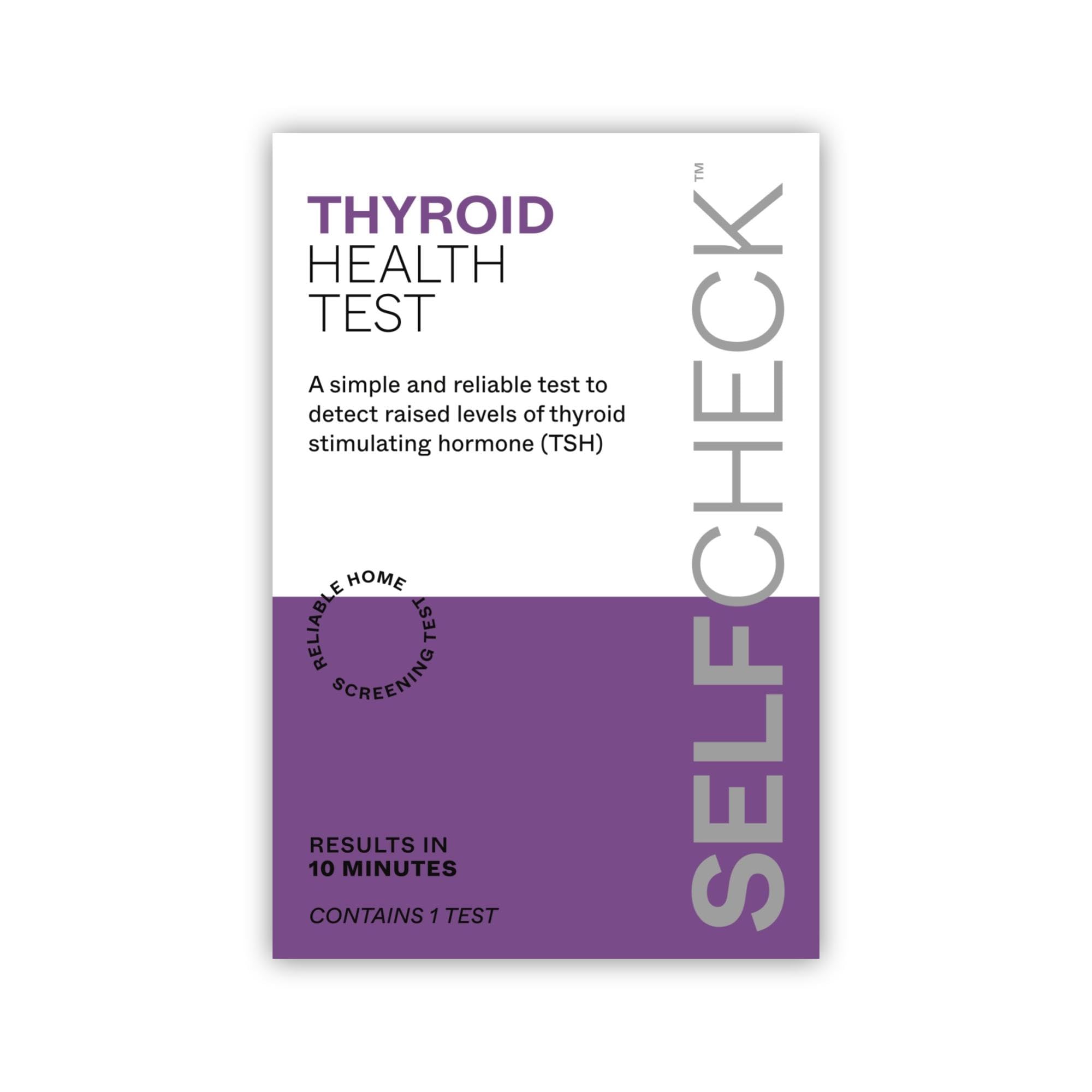 SELFCHECK Thyroid Health Test, Underactive Thyroid Testing Kit, TSH Home Blood Test for Hypothyroidism, Freephone Customer Help Line