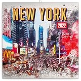 2022 New York Wall Calendar, City Monthly Calendar, Family Calendar 12x12