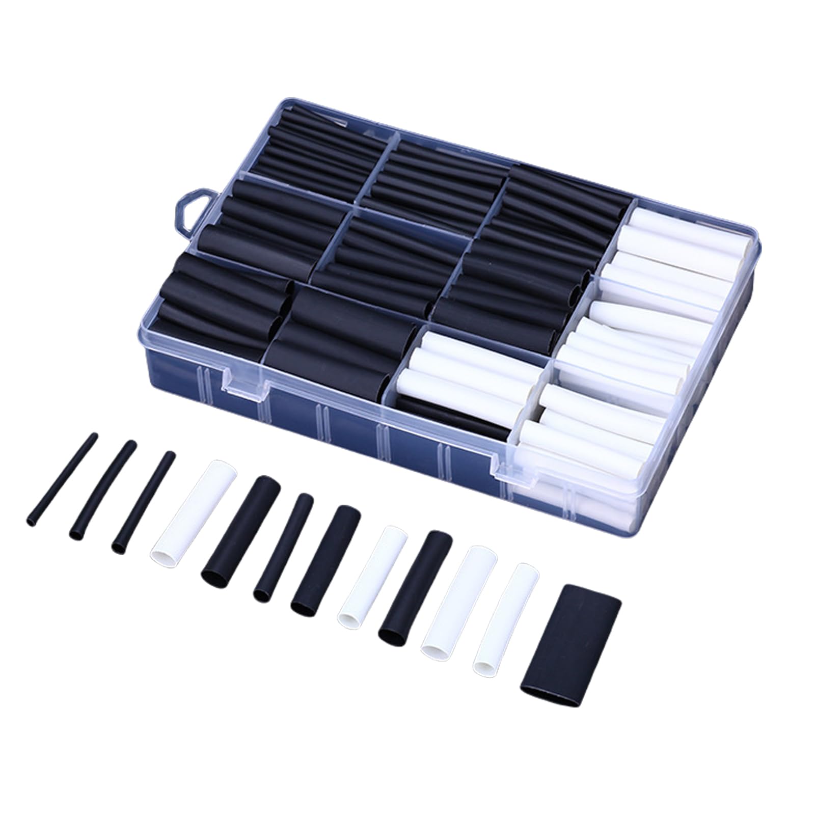 Clearhill 300Pcs Heat Shrink tubing kit -3:1 high Flexibility, Easy to Operate, Solder Joint Protection, Waterproof, Black&White, Insulated Wire and Cable Wrapping in Various Sizes