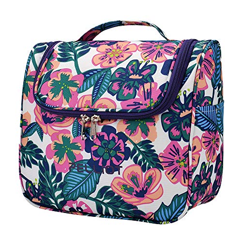 Preisvergleich Produktbild Kosmetiktasche Große Damen Herren Kapazität Aufbewahrungstasche Reise Bad Tasche Tragbare Hängen Outdoor Camping Waschtasche (White, 9.45 * 4.72 * 7.87inches)