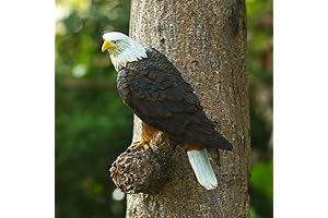 Hangable Multicolor Bald Eagle Statue for Garden Decor