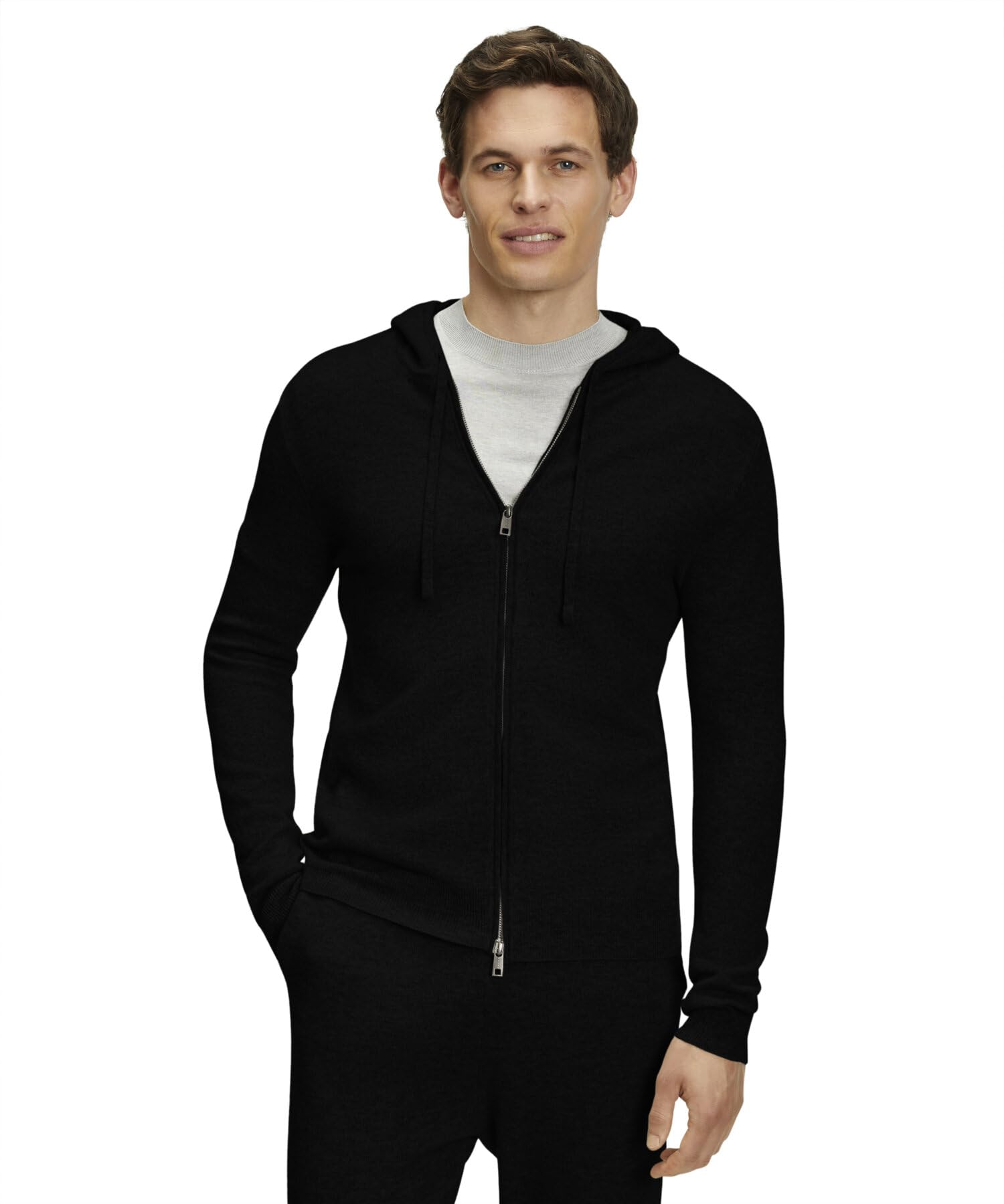 FALKE Herren Luxury Hooded Zip Jacket Kapuzenpullover hochwertig lässig