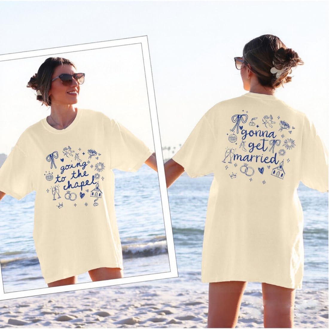 Going to The Chapel Shirt Bride to Be Tshirt Bride Engaged Tee Bachelorette Wedding Party Casual Short Sleeve Tops - Image 5