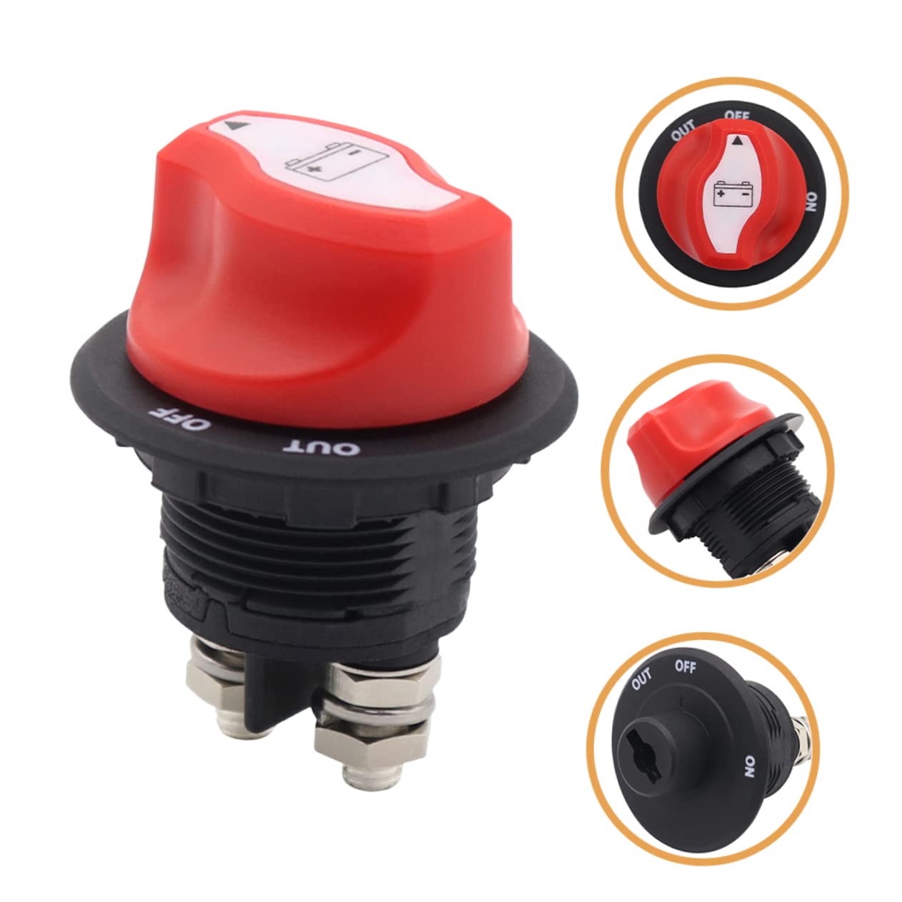 3pcs Battery Isolator for Rv Boat Boat Battery Disconnect Switch Construction for Use