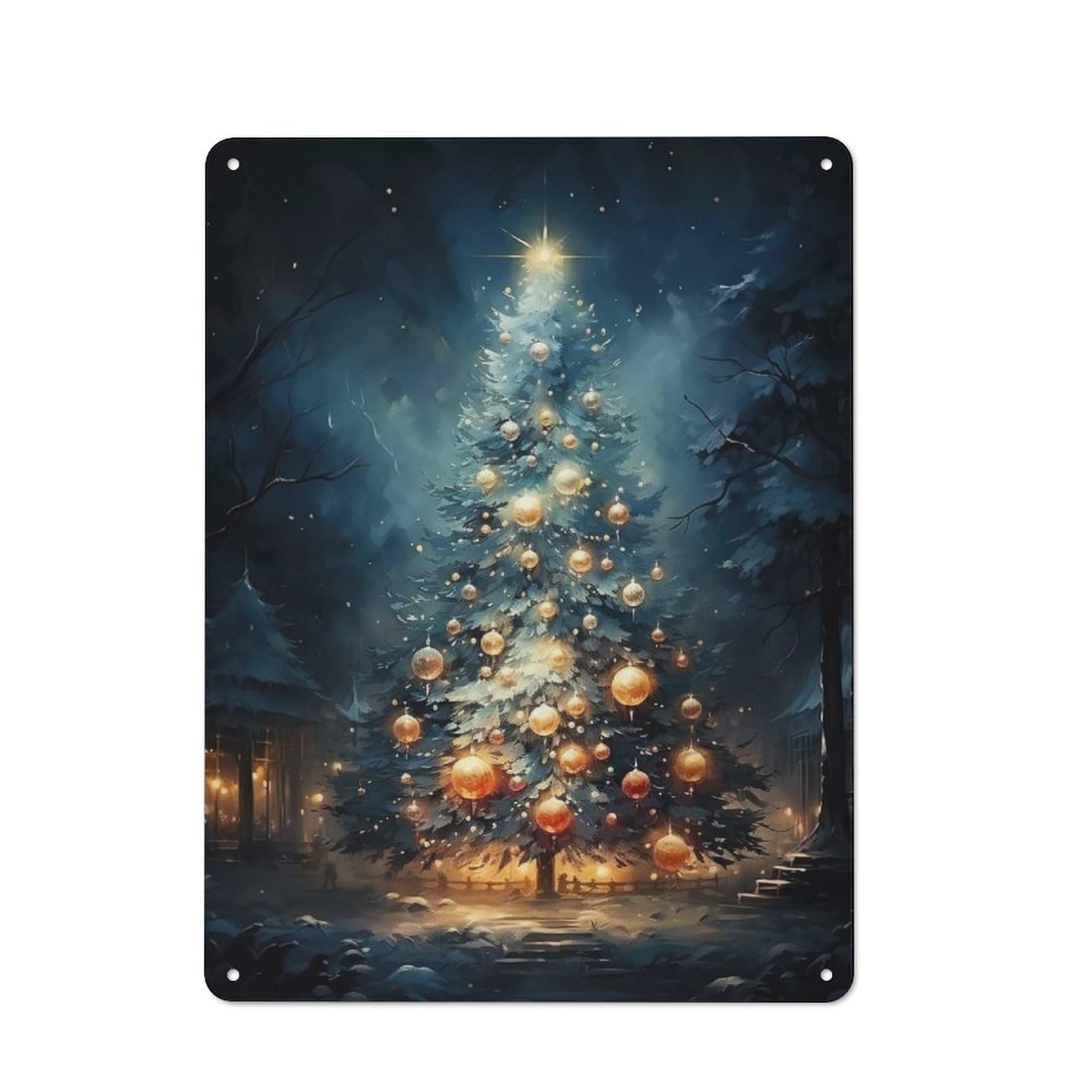 Junmoney Seasonal Splendor Metal Plaque 40X30cm With For Garage Wall, Retro Decor, For Garage Decor Collectors Refreshing A Room In Autumn
