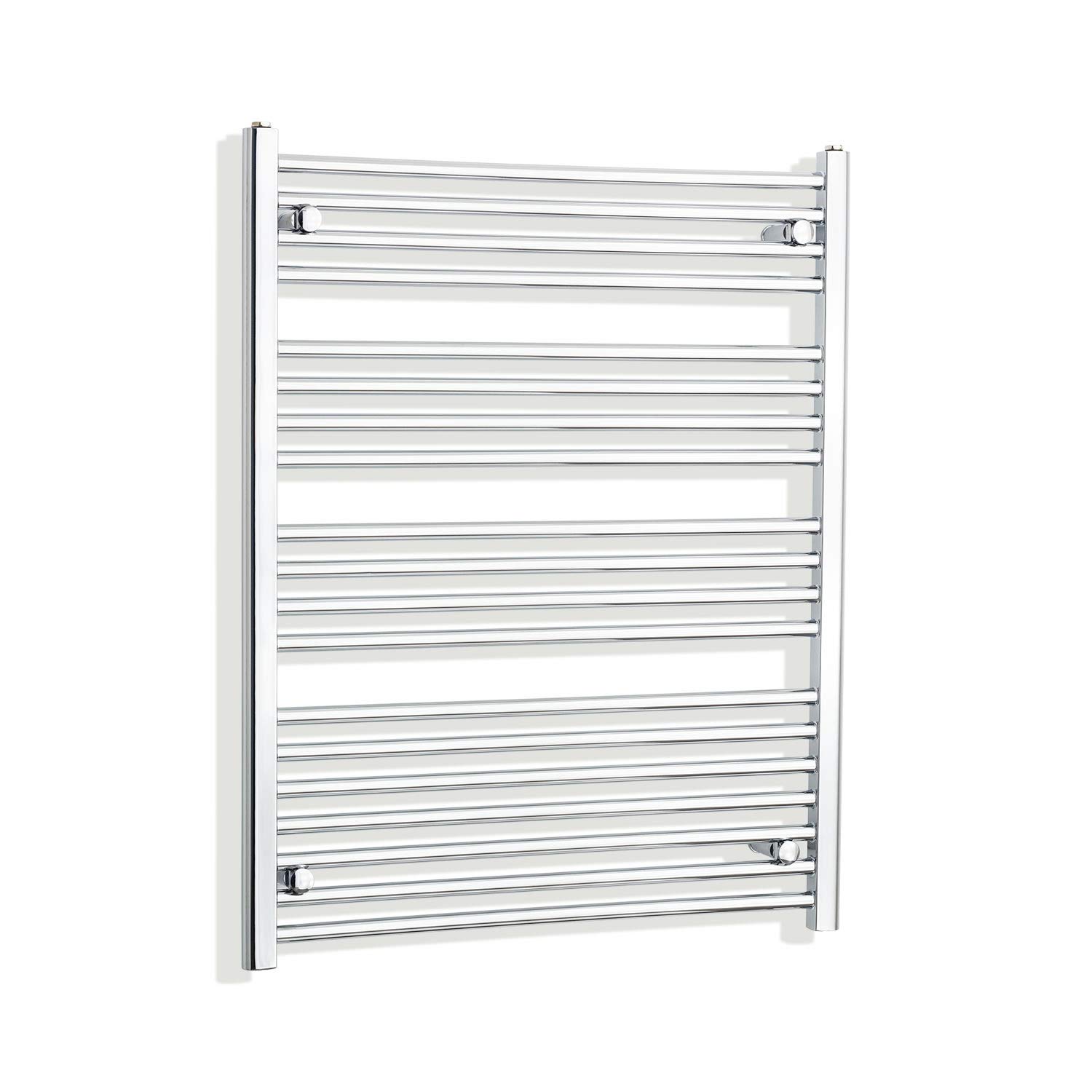 Companyblue 750mm Wide Chrome Heated Towel Rail Radiator Flat/Straight Ladder for Stylish Bathroom (750 x 1000 mm)